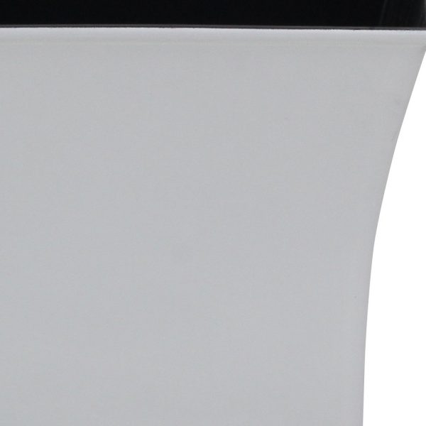 7" White Recycled Plastic Indoor Outdoor Square Pot Planter - Image 3