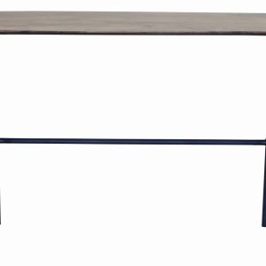 44" Brown and Black Solid Wood Writing Desk