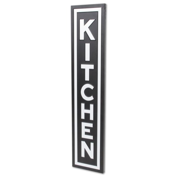 37" Black And White Metal Kitchen Text Wall Decor - Image 3