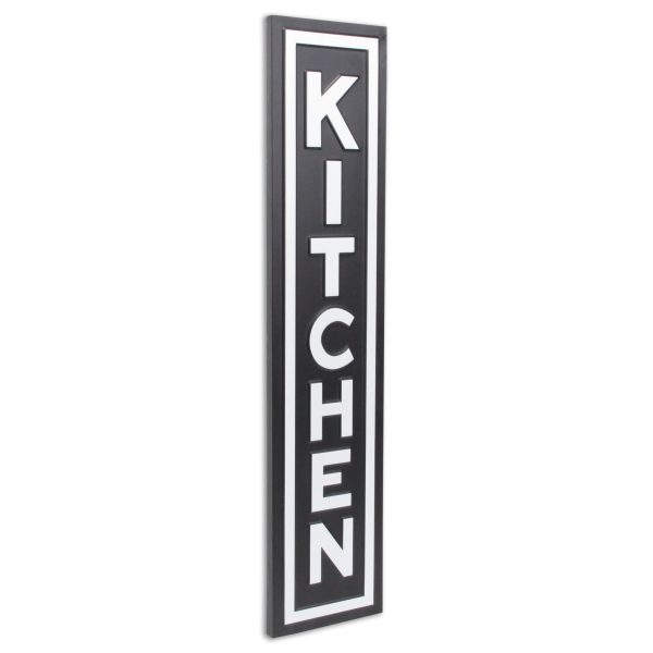 37" Black And White Metal Kitchen Text Wall Decor - Image 2