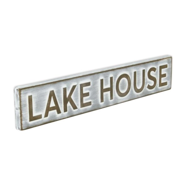 5" X 24" Gray and Brown Lake House Metal Wall Decor - Image 3