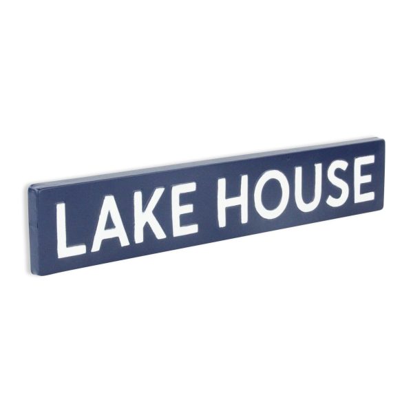 5" X 24" Blue and White Lake House Metal Wall Decor - Image 3