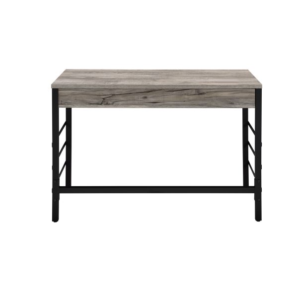 42" Brown and Black Writing Desk With Two Drawers - Image 2