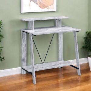 32" Antiqued White Writing Desk