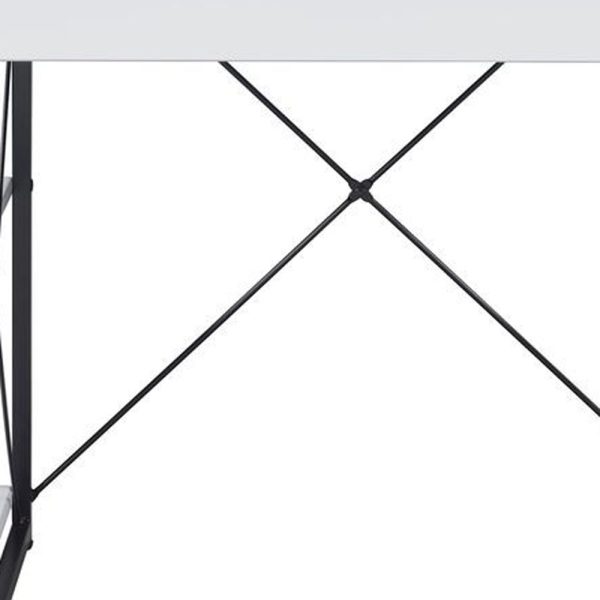47" White and Black Computer Desk - Image 3