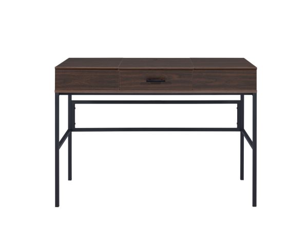 42" Brown and Black Writing Desk - Image 2