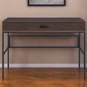 42" Brown and Black Writing Desk