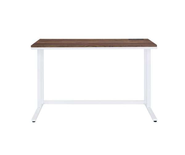 47" Brown and White Writing Desk - Image 2