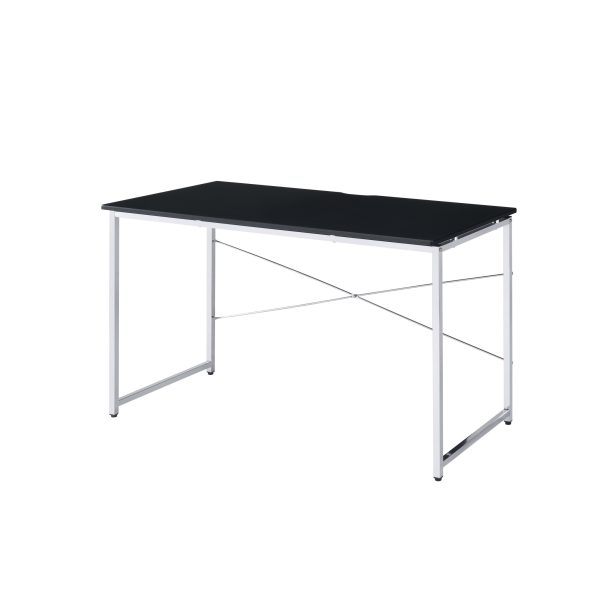 47" Black and Silver Writing Desk - Image 3