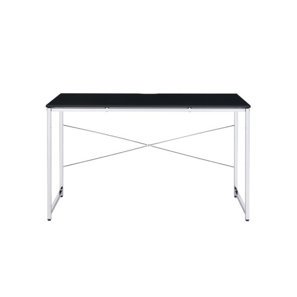47" Black and Silver Writing Desk - Image 2