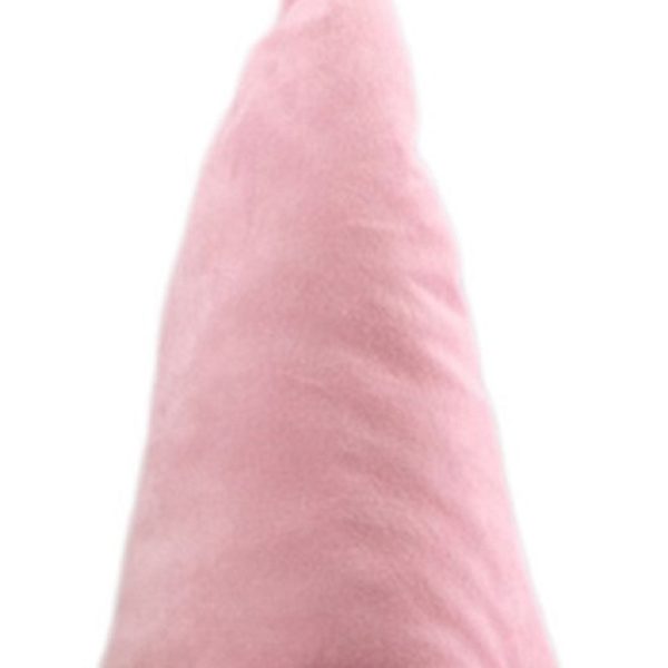 22" Pink and White Fabric Standing Gnome - Image 3