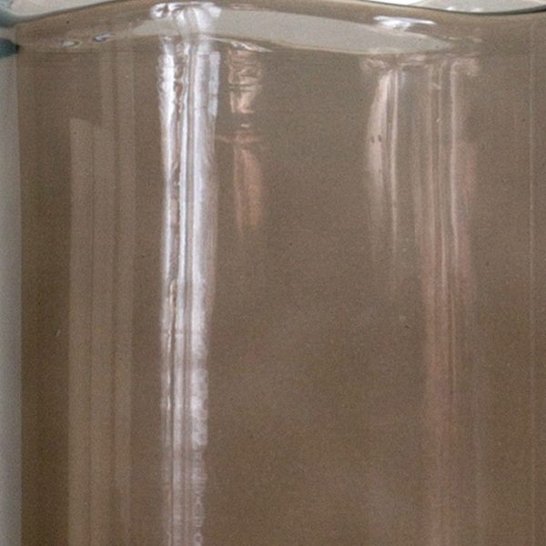 8" Brown Cylinder Glass Table Vase - Image 3