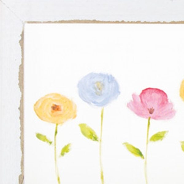 White Solid Wood Flower Wall Decor - Image 3