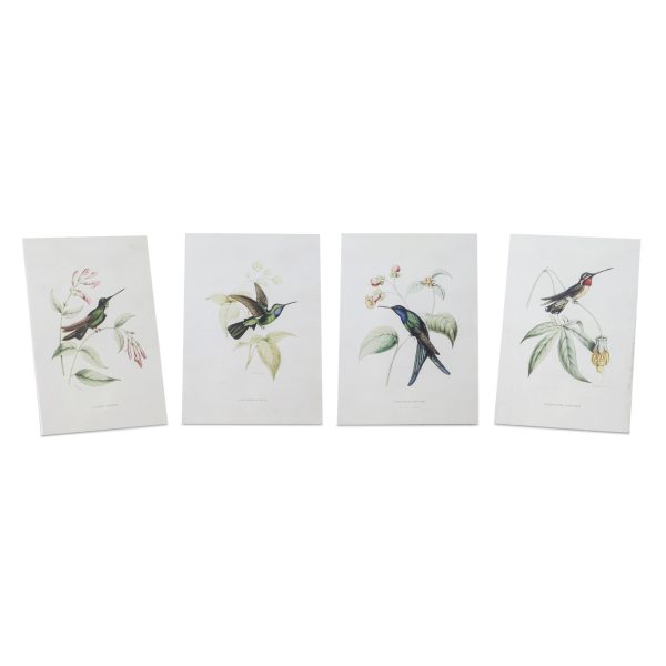 Set Of Four White Hummingbird Wall Decor - Image 2