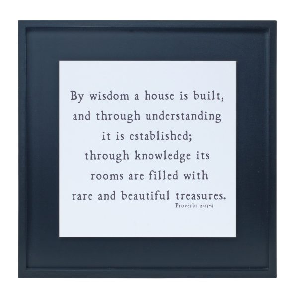 20" X 20" Black and White Bible Verse Solid Wood Wall Decor - Image 2