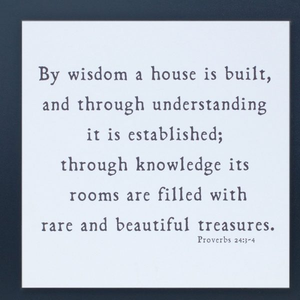 20" X 20" Black and White Bible Verse Solid Wood Wall Decor - Image 3