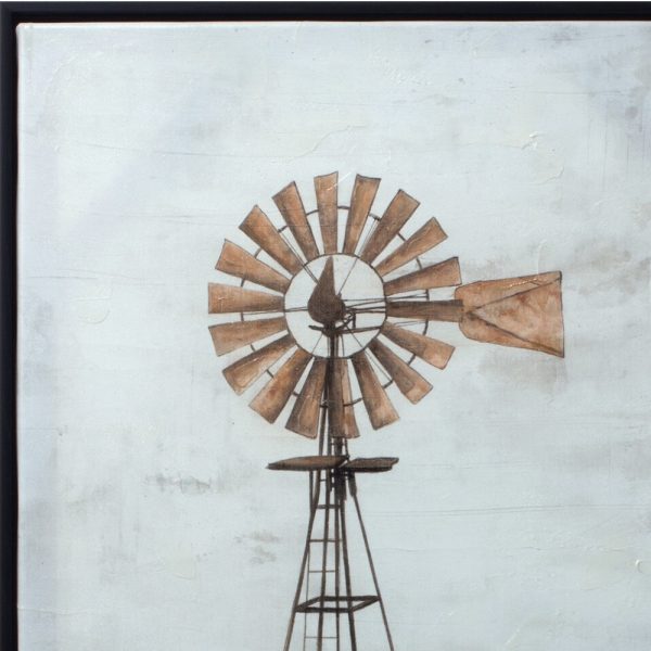 28" X 20" Black Brown and White Wood Framed Art - Image 3