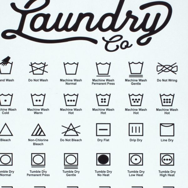 26" X 20" White and Black Laundry Wood Wall Decor - Image 3