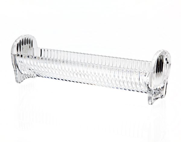 9" Clear Rectangular Crystal Cracker Tray - Image 2