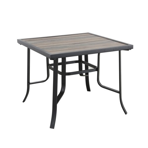 35" Square Metal Outdoor Dining Table
