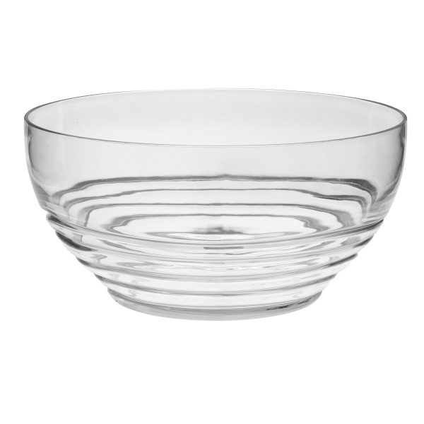 10" Clear Acrylic Round Salad Bowl - Image 3