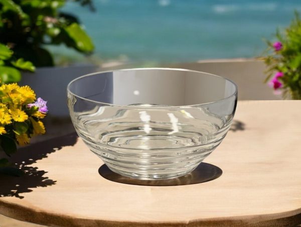 10" Clear Acrylic Round Salad Bowl - Image 2