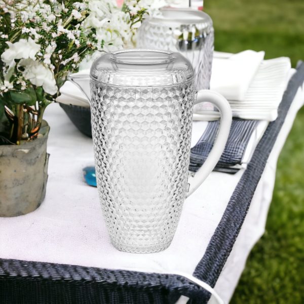 2.5 Quart Clear Diamond Acrylic Serving Pitcher - Image 2