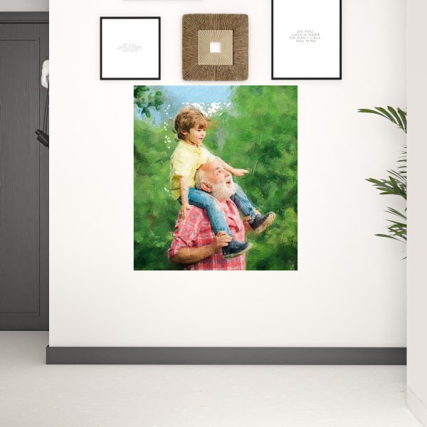 Black and White Fabric Wall Decor - Image 2