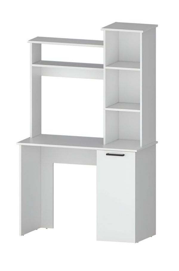 39" White Computer Desk With Hutch - Image 2