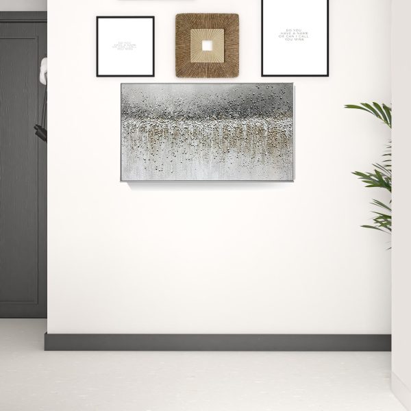 Black and White Fabric Airplane Wall Decor - Image 2