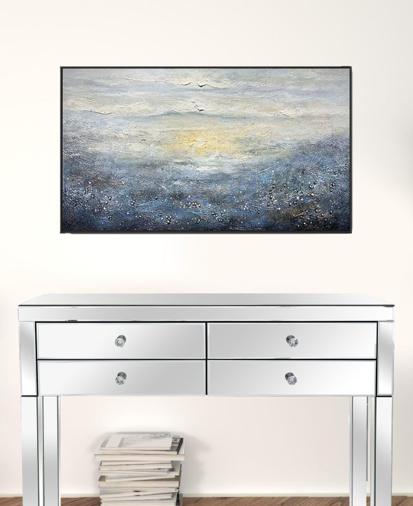 Black and White Fabric Airplane Wall Decor - Image 2