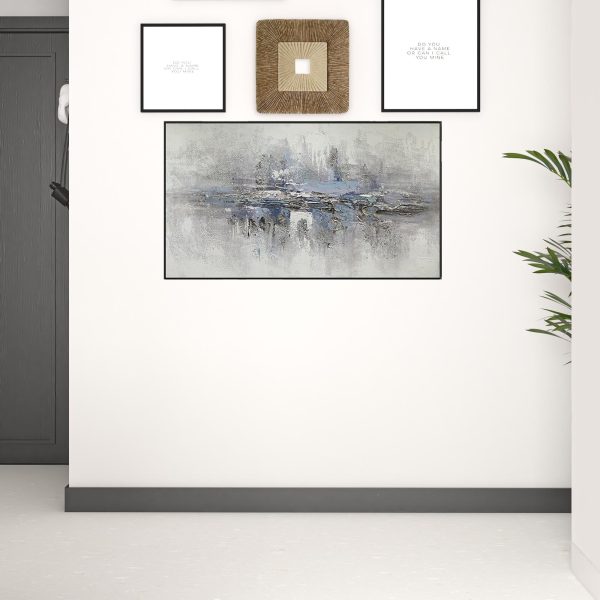 Black and White Fabric Airplane Wall Decor - Image 2