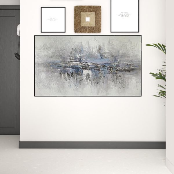 Black and White Fabric Airplane Wall Decor - Image 2