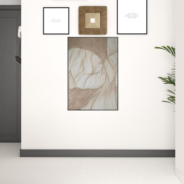 Black and White Fabric Airplane Wall Decor - Image 2