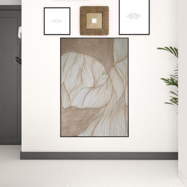 Black and White Fabric Airplane Wall Decor - Image 2