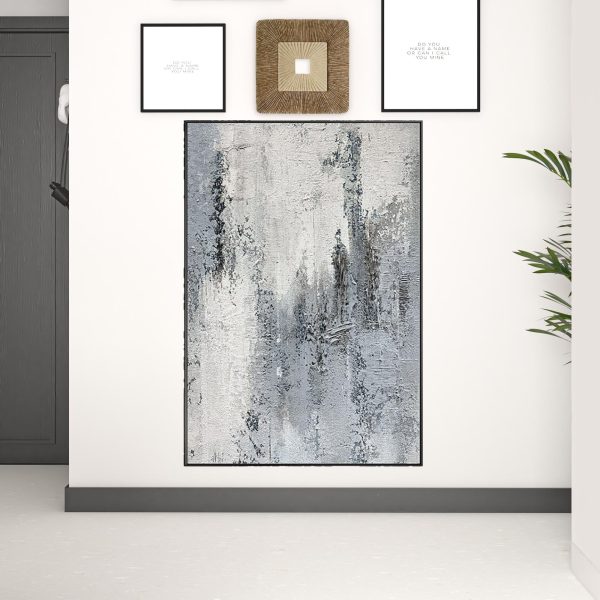 Black and White Fabric Airplane Wall Decor - Image 2