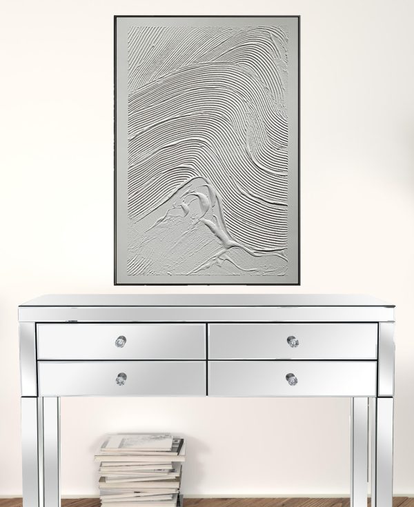 Black and White Fabric Airplane Wall Decor - Image 2