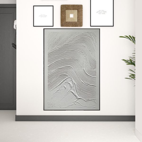 Black and White Fabric Airplane Wall Decor - Image 2