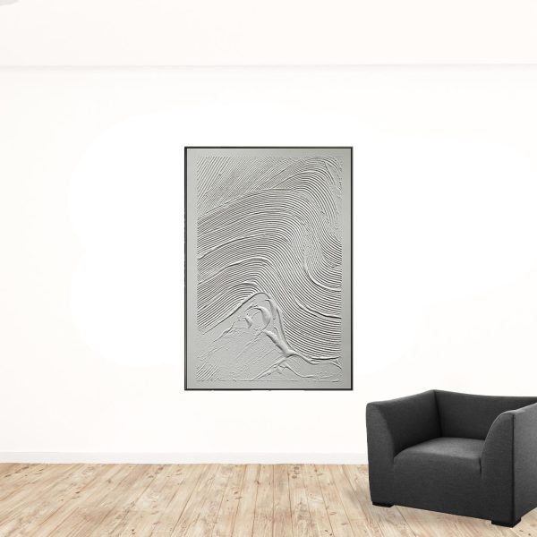 Black and White Fabric Airplane Wall Decor - Image 2