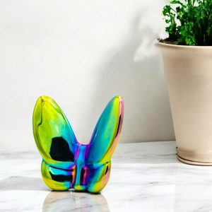 3" Blue and Green Crystal Butterfly Figurine Tabletop Sculpture