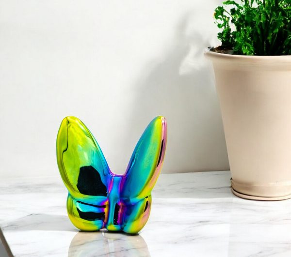 3" Blue and Green Crystal Butterfly Figurine Tabletop Sculpture