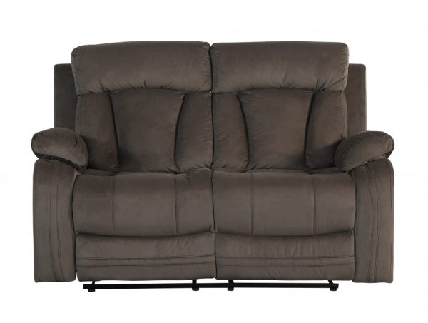 Three Piece Indoor Brown Microsuede Six Person Seating Set - Image 3