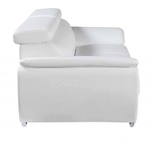 32" To 38" White Captivating Leather Chair - Image 4