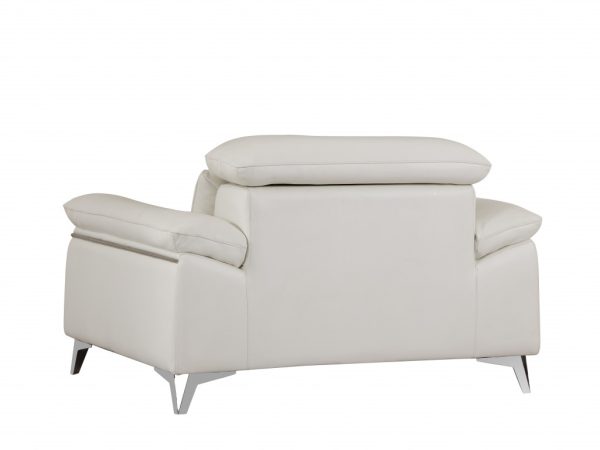 31" White Fashionable Leather Chair - Image 4
