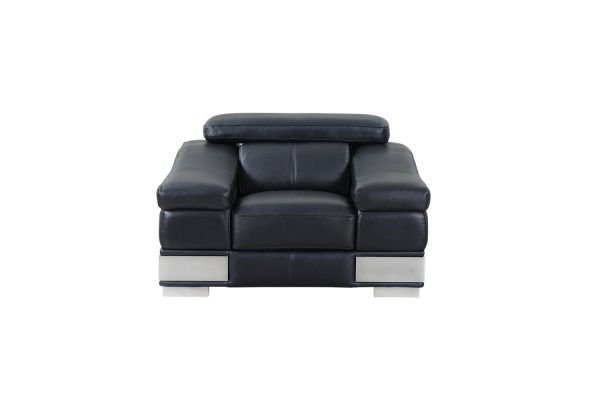 31" To 39" Black Modern Leather Chair - Image 2