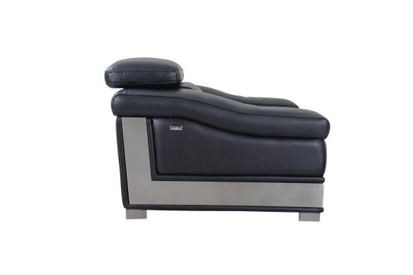 31" To 39" Black Modern Leather Chair - Image 3