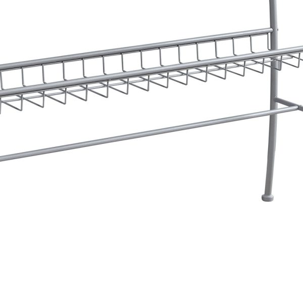 42" Clear And Silver Glass Console Table With Storage - Image 3