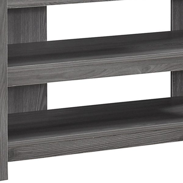 42" Ash Gray Open Shelving TV Stand - Image 3