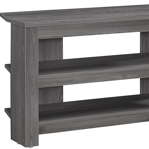 42" Ash Gray Open Shelving TV Stand - Image 4