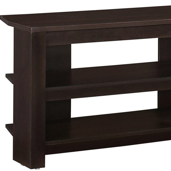 42" Dark Brown Open shelving TV Stand - Image 3